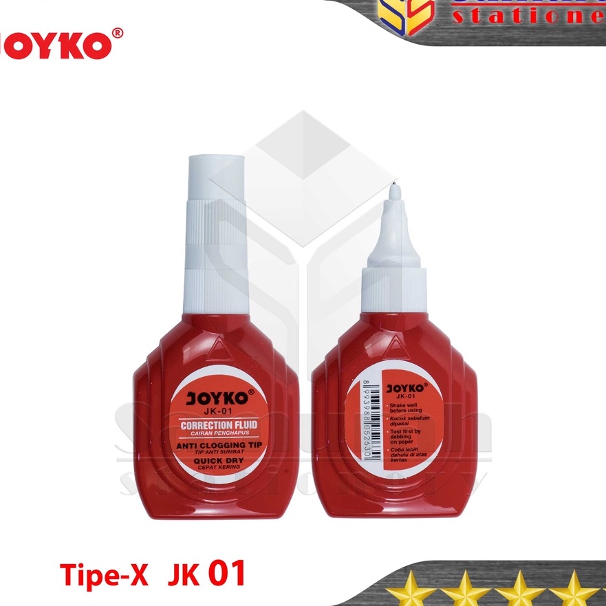 

Flash Sale Correction Pen Joyko JK1 Merah Per Lusin TipEx Cair JK 1 Tipe X Fluid Pendek Per 12 Pcs Grosir