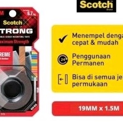 

KI3 Double Tape 3M Scotch Original 3M Double Tape 3M Super Kuat Super Lengket 67Kg 19mm x 15 meter
