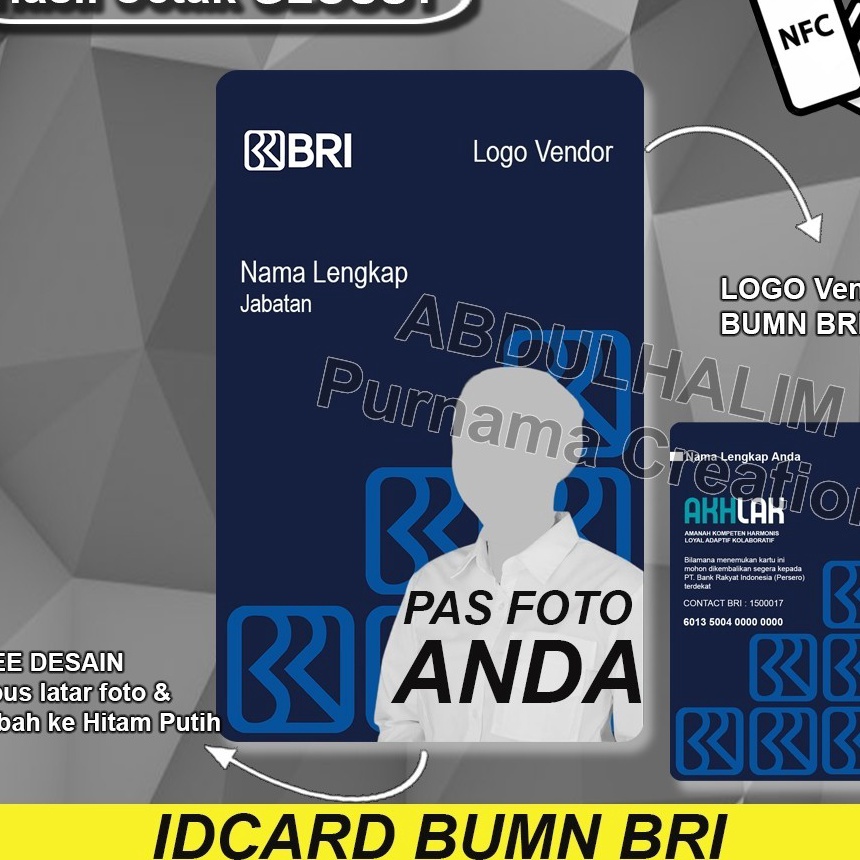 

Price IDcard BUMN ID Card Name Tag BUMN BRI Terbaru GLOSSY