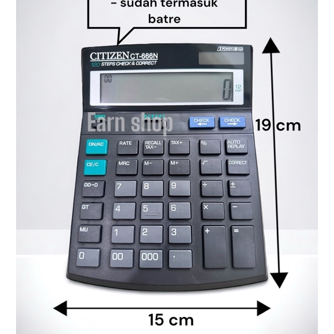 

Terjangkau Kalkulator Citizen CT666N 12 Digit Calculator Citizen CT 666 N