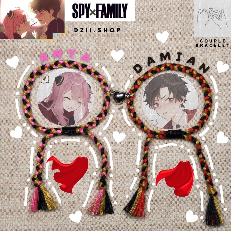 Gelang couple anime benang bracelet Spy x Family Yor & Loid , Anya & Damian
