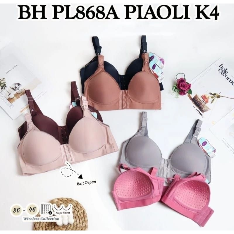 BH WANITA BUSA,DENGAN MODEL KANCING DEPAN TANPA KAWAT,TALI LEBAR KAIT 4 KUAT