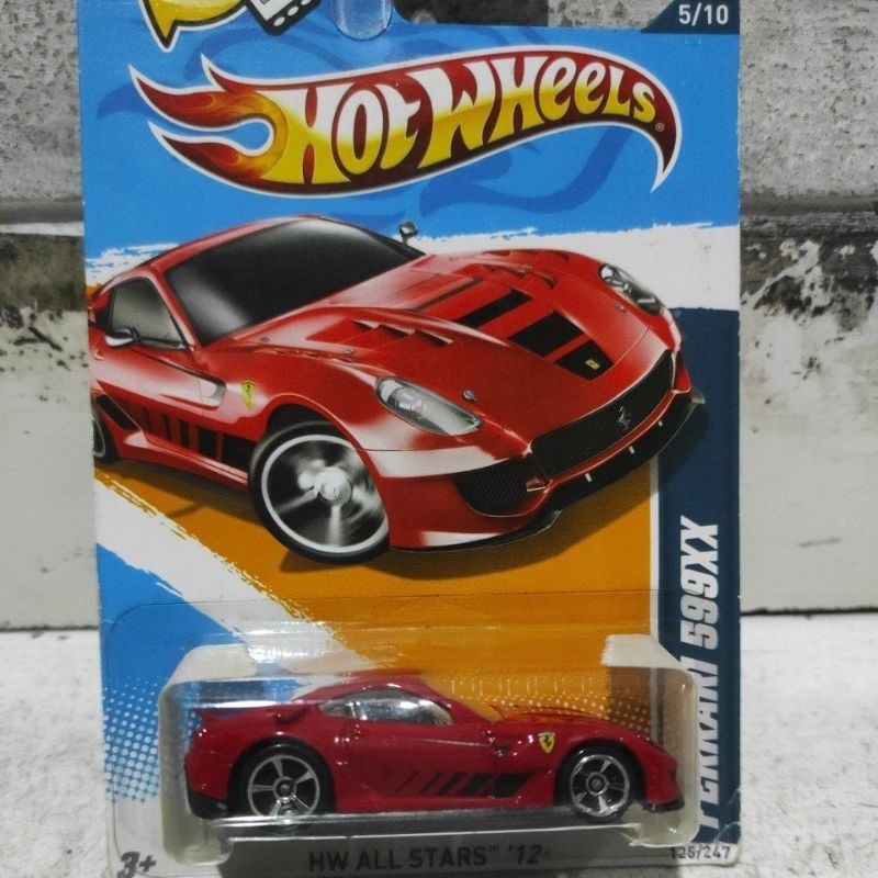 Hot wheels RaRe Ferrari 599XX red edition card classic