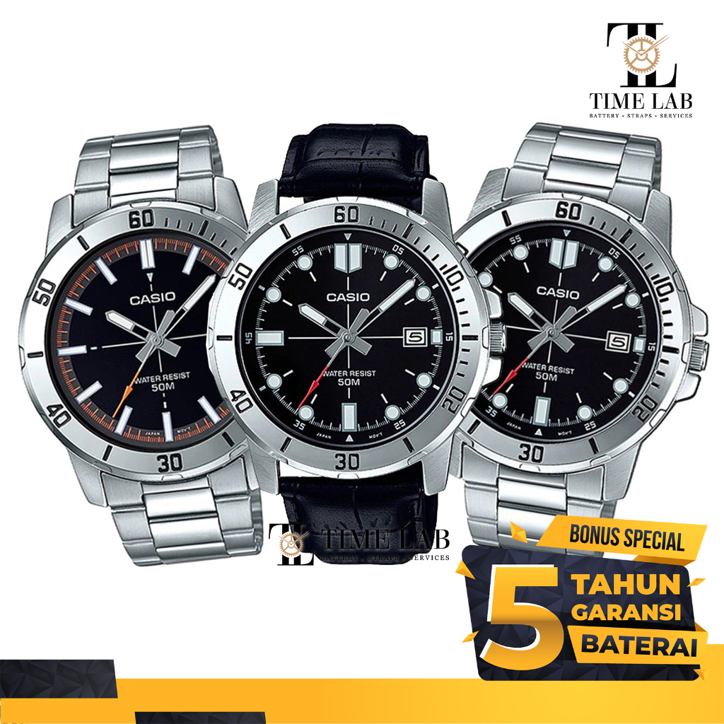 JAM TANGAN PRIA CASIO ORIGINAL MTP-VD01D / MTP VD01D  / MTP-VD01L TIMELAB
