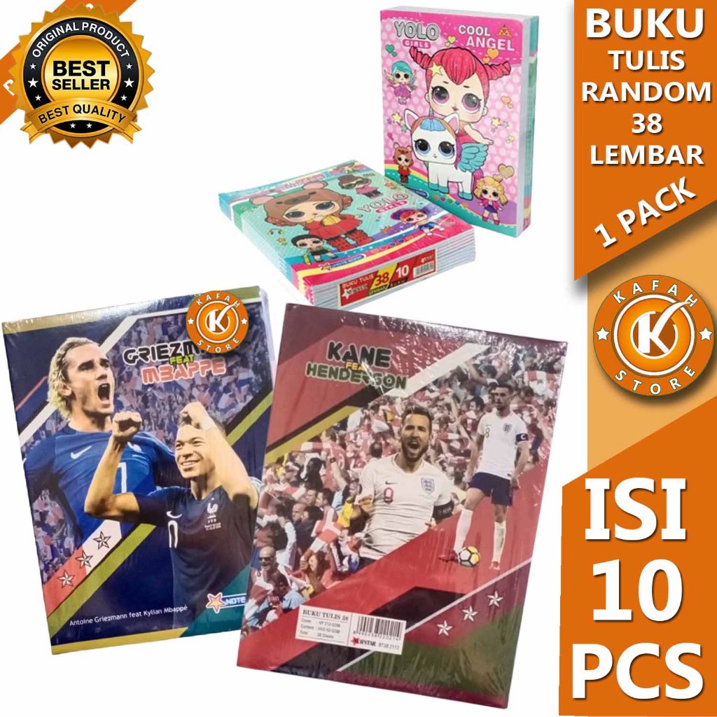 

BUKU TULIS 38 LEMBAR 1 PACK X 10 PCS kafah store
