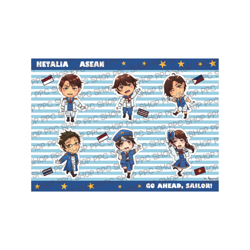 

Stiker Hetalia ASEAN pack || Kiss Cut