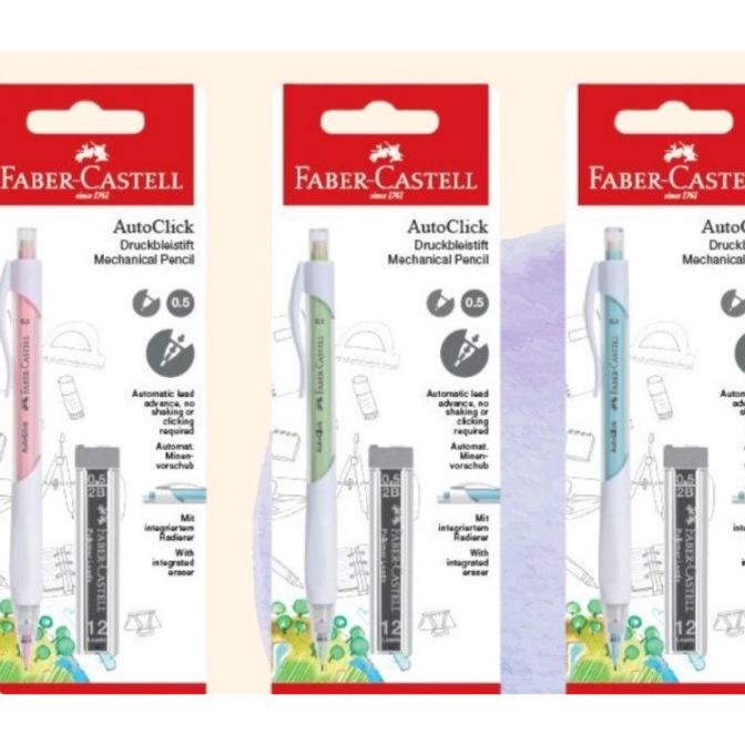 

Sale Pensil Mekanik Faber Castell AUTOCLICK PASTEL 5 mm REFILL