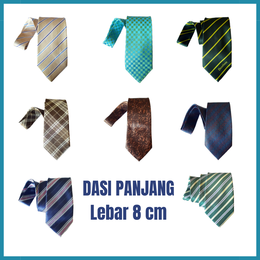 Dasi Panjang Formal Pria Wanita Dasi Kantor Manual