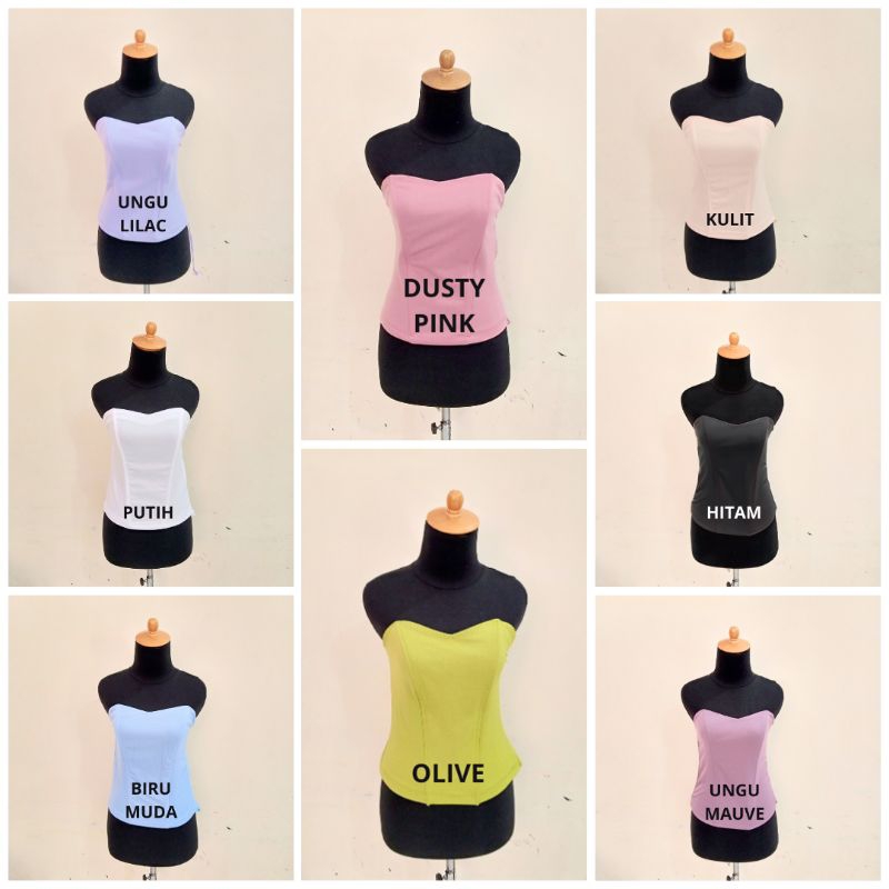 READY MEDAN Longtorso/Kamisol Kemben Kebaya Spandex Melar REAL PICT CEK DESKRIPSI Bustier/Dalaman Ke