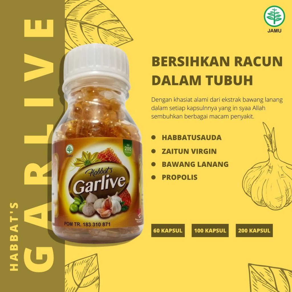 Habbats Garlive Minyak Bawang Lanang Pencegah Darah Tinggi dan Kolesterol