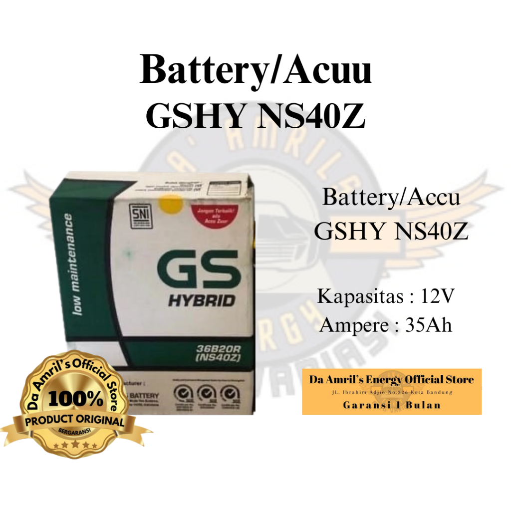 Aki Mobil GS HYBIRD NS40Z/Aki Basah