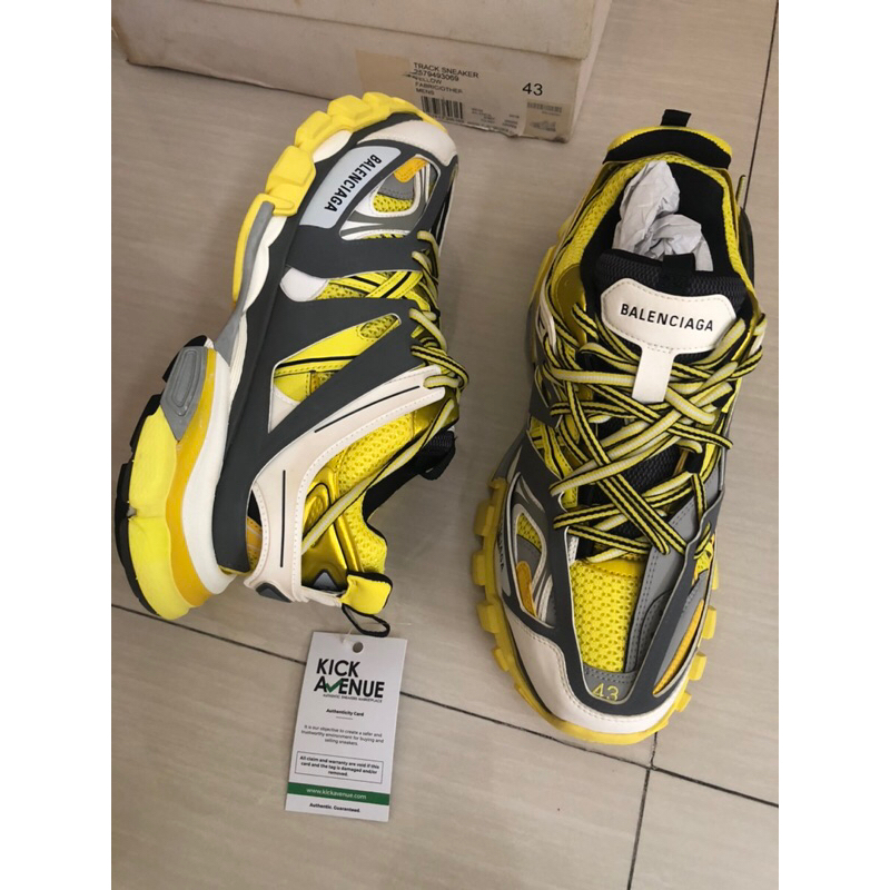 Balenciaga Tracker Yellow Grey Shoes