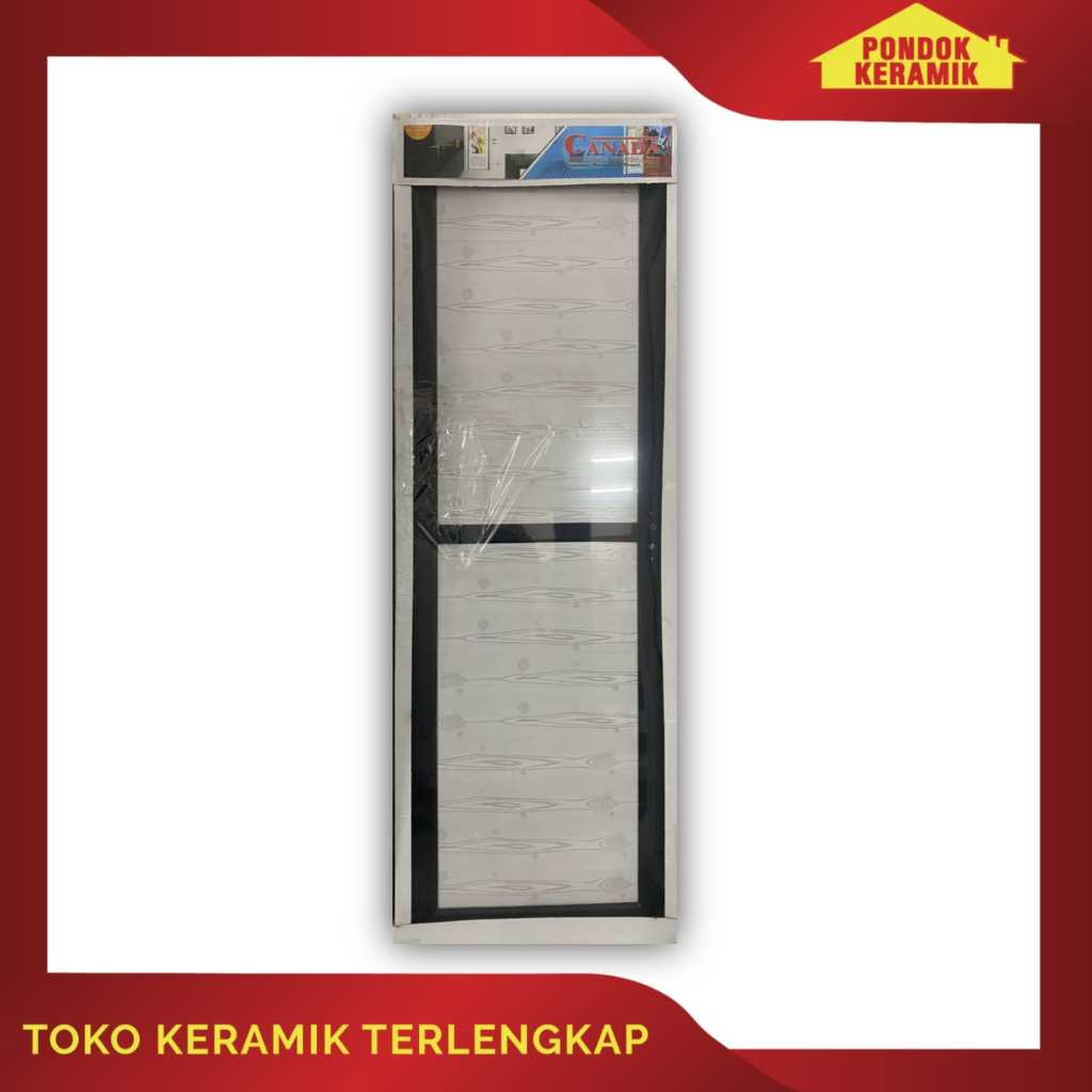 Pintu Kamar Mandi U-PVC Motif Kayu Putih MM-009 / Pintu Kamar Mandi Motif