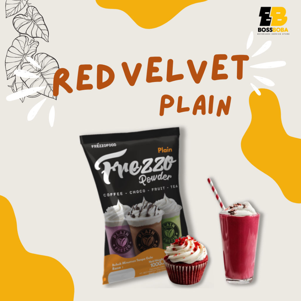

Bubuk Minuman Rasa Red Velvet Plain Frezzo Powder Drink Murah 1kg/Minuman Kekinian Murah/Bossboba