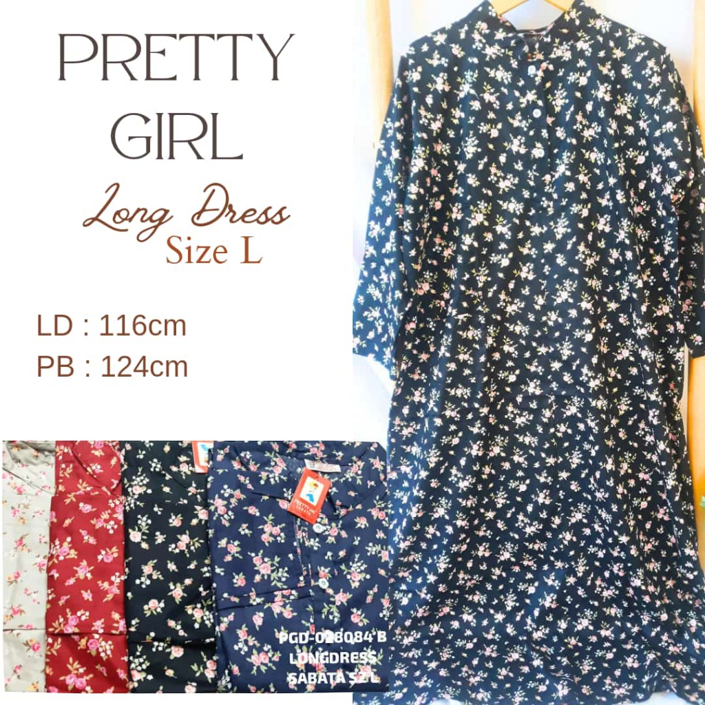 GROSIR BAJU MURAH - LONGDRESS SABATA PANJANG SIZE L