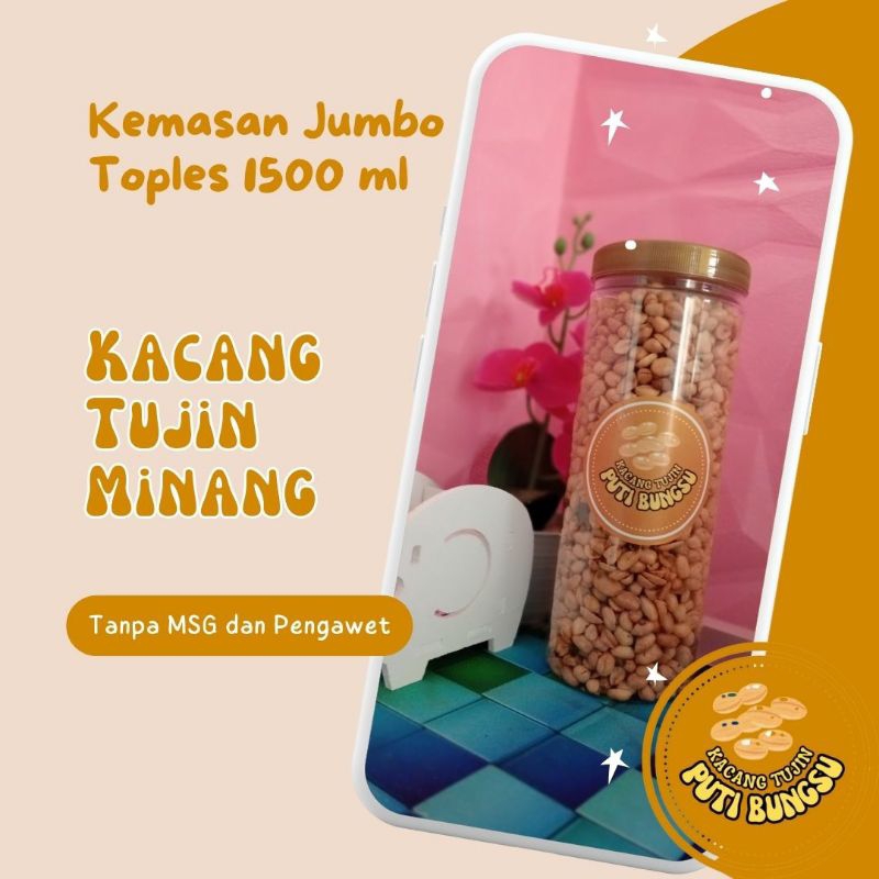 

Kacang Tujin (Kacang Bawang) Puti Bungsu (Toples 1500 ML)