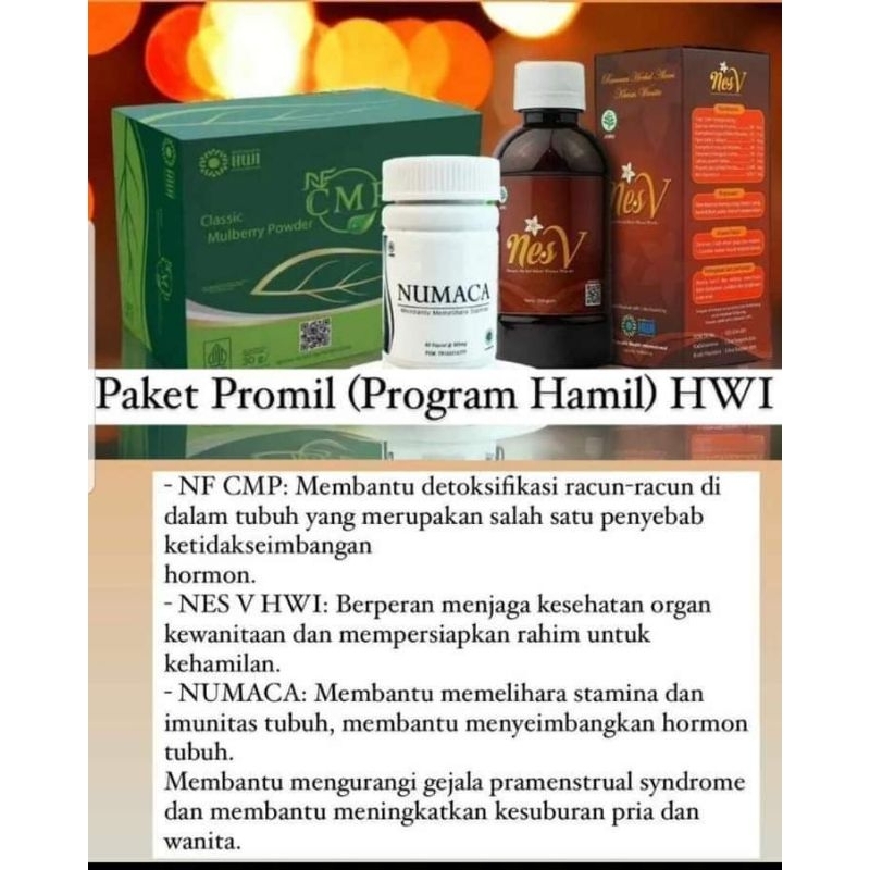 PAKET PROMIL HWI ( Paket Hamil)  HWI_NES V PLUS_NF CMP_NUMACA