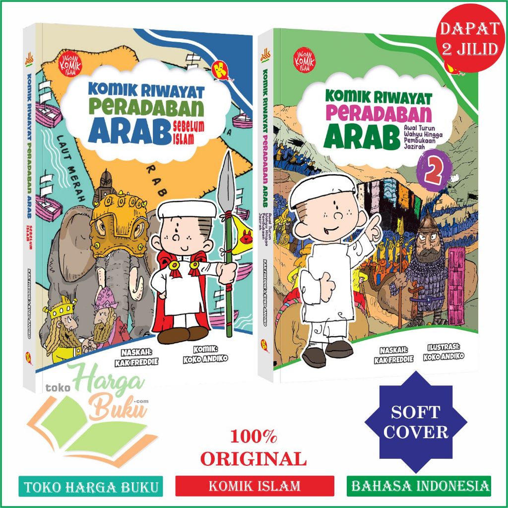 Foto Paket 2 Buku Komik Riwayat Peradaban Arab Jilid 1 dan 2 Buku Anak Islam Penerbit Al-Kautsar Kids