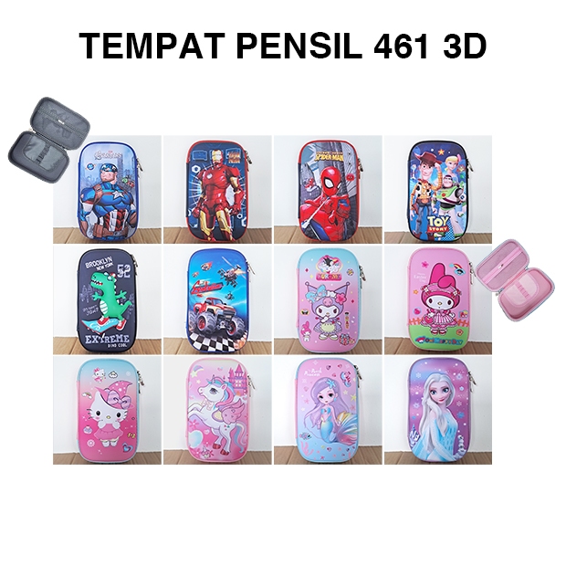 

Tempat Pensil Aneka Motif 3D 461 Hardcase Pencil Case Smiggle Besar