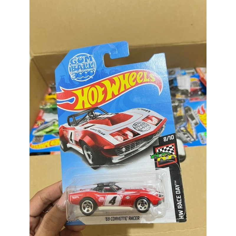 mainan anak diecast mobil hotwheels kado 69 corvette racer murah laris semarang