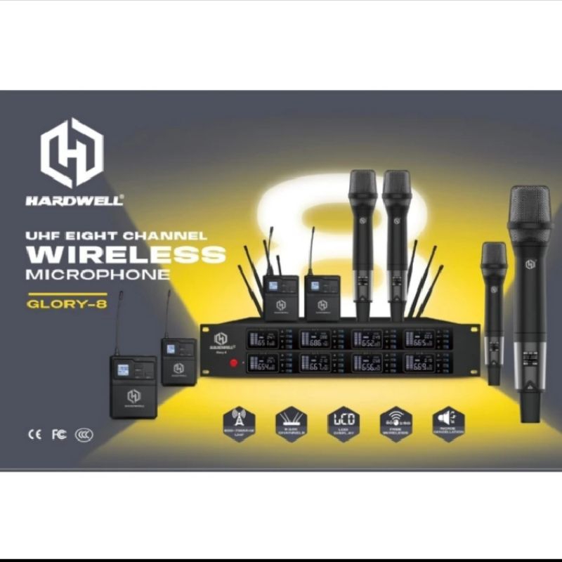 Mic wireless clip on & handheld Hardwell Glory 8 original