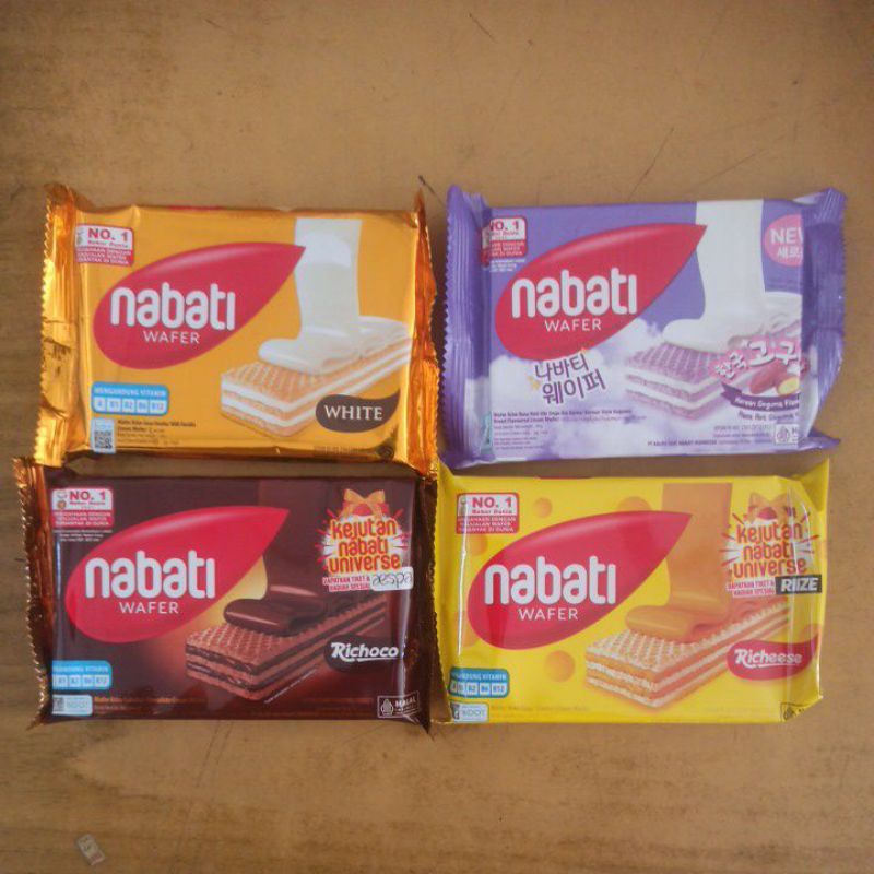 

NABATI WAFER ALL VARIAN / Keju Coklat Goguma White cream 40gr