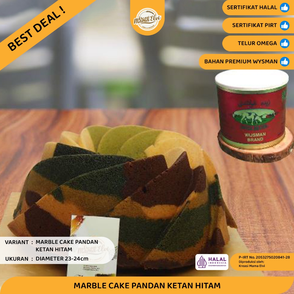 

Marble Cake Pandan Ketan Hitam