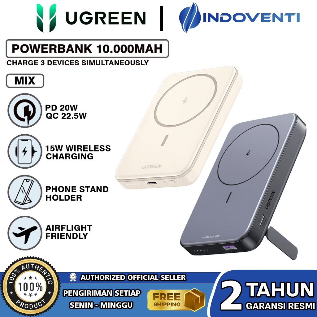 UGREEN Power Bank For iPhone 11 12 13 14 Pro Max Magsafe Powerbank Wireless PD Fast Charging 15w 100