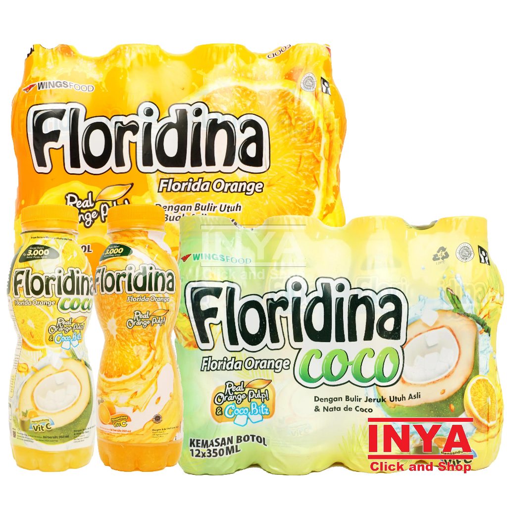 

Floridina Orange Coco Pulp 12X350ml Florida Orange Real Pulp BOX - Minuman Vitamin C - Soft drink