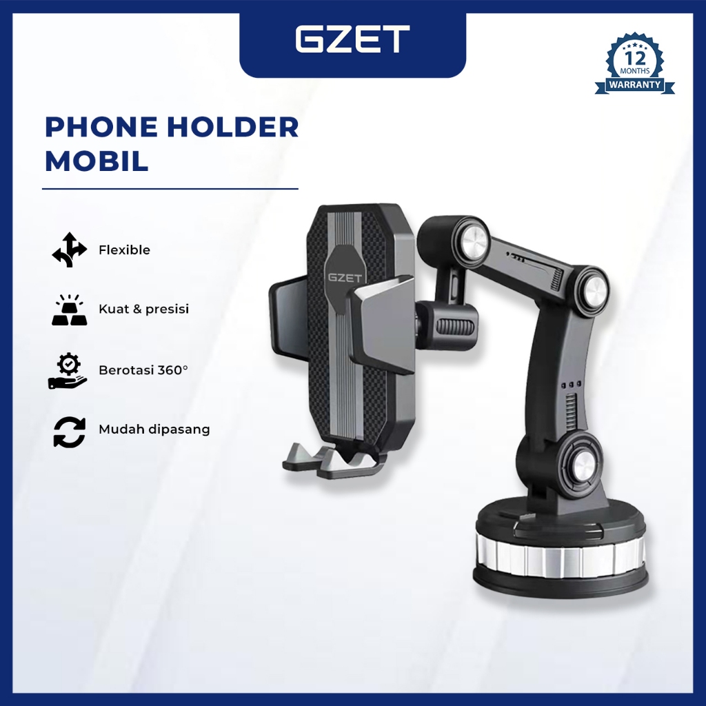 GZET GZ61 Car phone Holder Mobil universal stand handphone dashboard dan kaca dudukan hape
