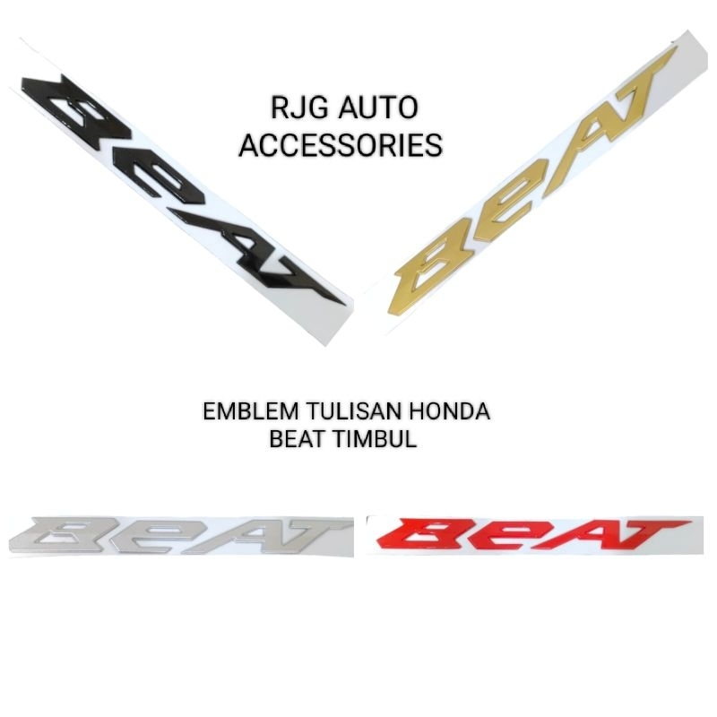 EMBLEM LOGO TULISAN 3D MOTOR HONDA BEAT TIMBUL BEAT