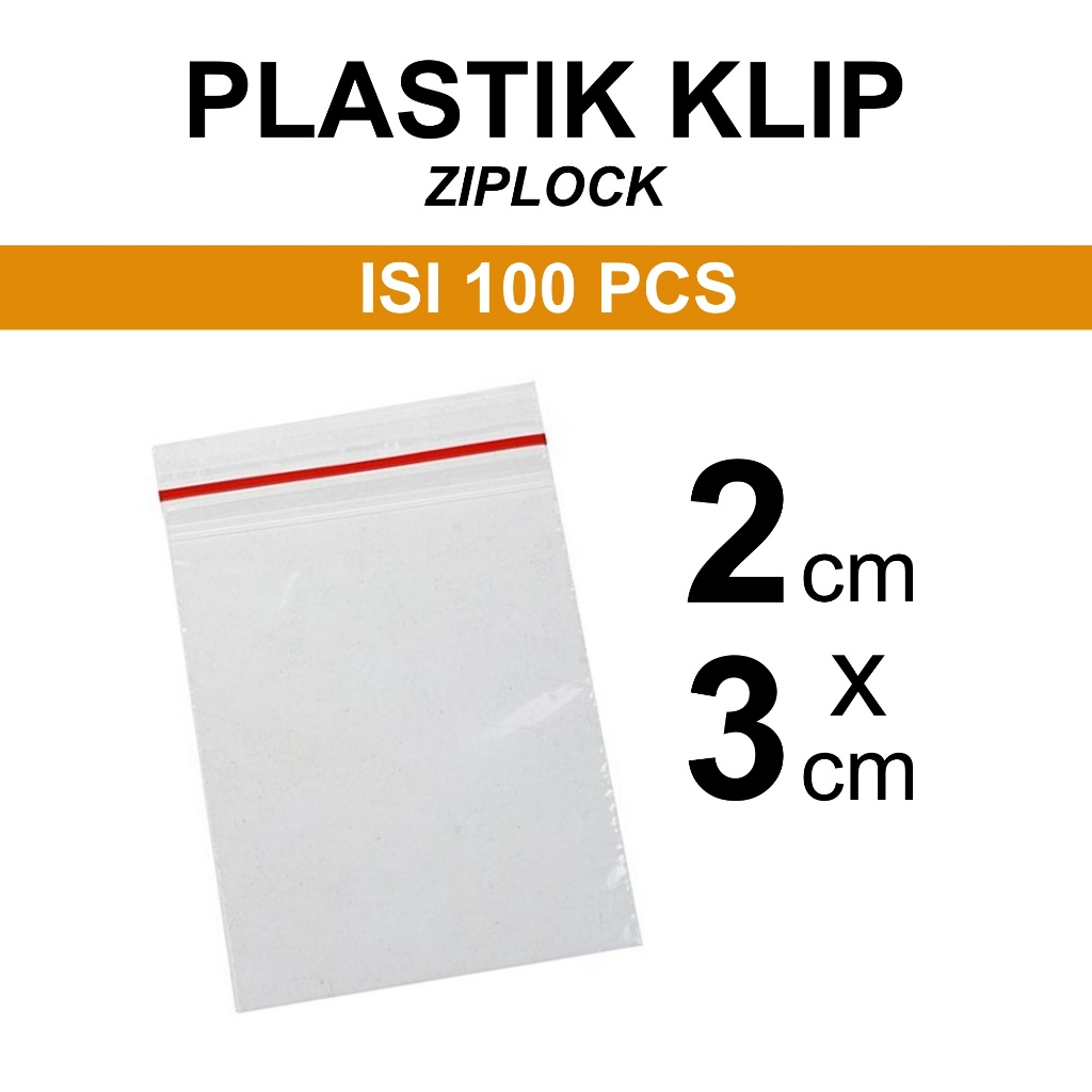 Norden - PLASTIK KLIP 2x3 (ISI 100) - Plastic Kemasan Ziplock Zip Lock Makanan Kecil Mini Obat Medan