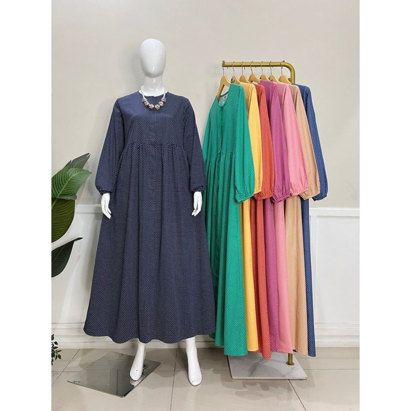 GAMIS KATUN JEPANG POLKADOT DS344