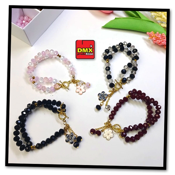 Gelang tasbih / Tasbih gelang / Tasbih manik ceko / Gelang Tasbih 33 butir / Gelang Tasbih Kristal /