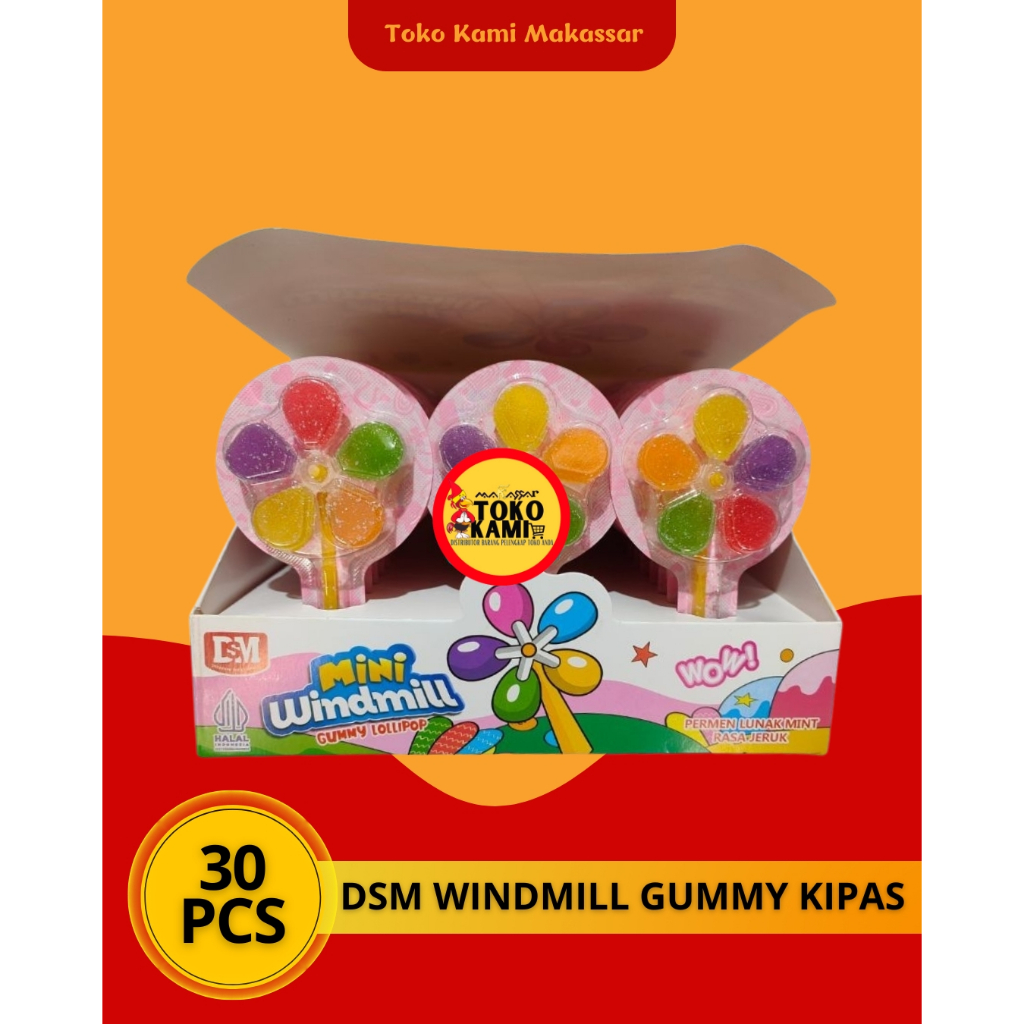 

DSM - Gummy Lollipop Windmill Box isi 30 pcs