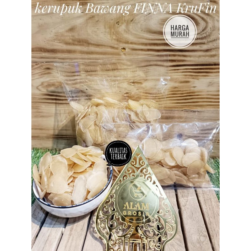 

(kerupuk mentah) Kerupuk Bawang FINNA KruFin 250g, 500g, 1kg