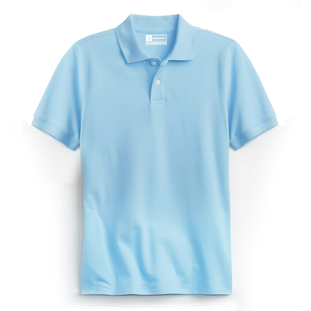 Rambidend - Polo Shirt polos Terkeren T-Shirt Baju Santai Baju Kerja Baju Kerah Brand Quality Biru B