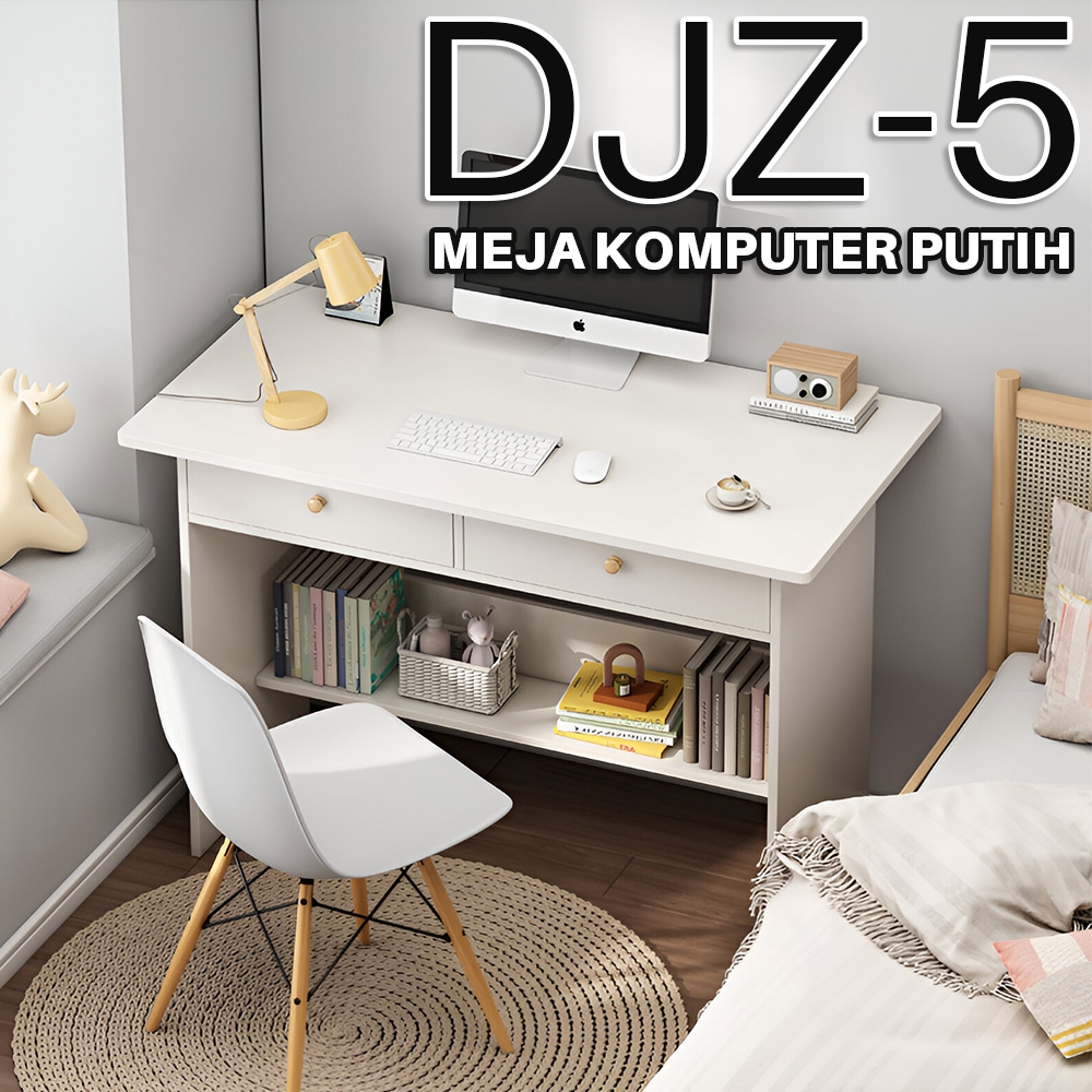 Meja Kerja Belajar Aesthetic Meja Multifungsi Meja Kayu Tebal DJZ-5