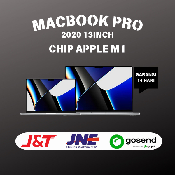 Apple MacBook Pro 13inch 2020 Chip M1 RAM 8GB/16GB SSD 256GB/512GB/1TB Second Original