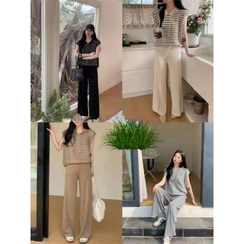 SETELAN MOTIF SALUE BAHAN RAJUT HALUS IMPORT