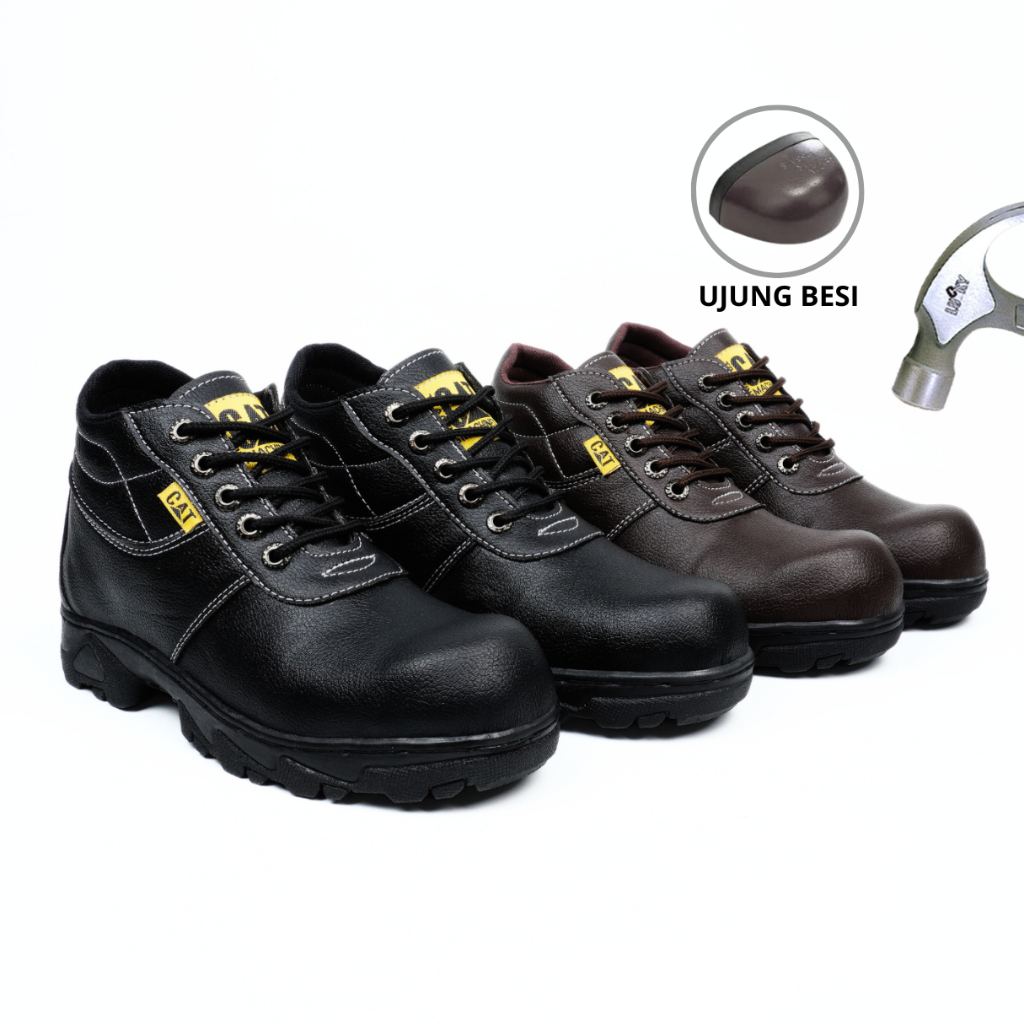 Sepatu kerja Safety ujung besi pria Safety tali pria ujung besi sepatu safety boots kerja lapangan s