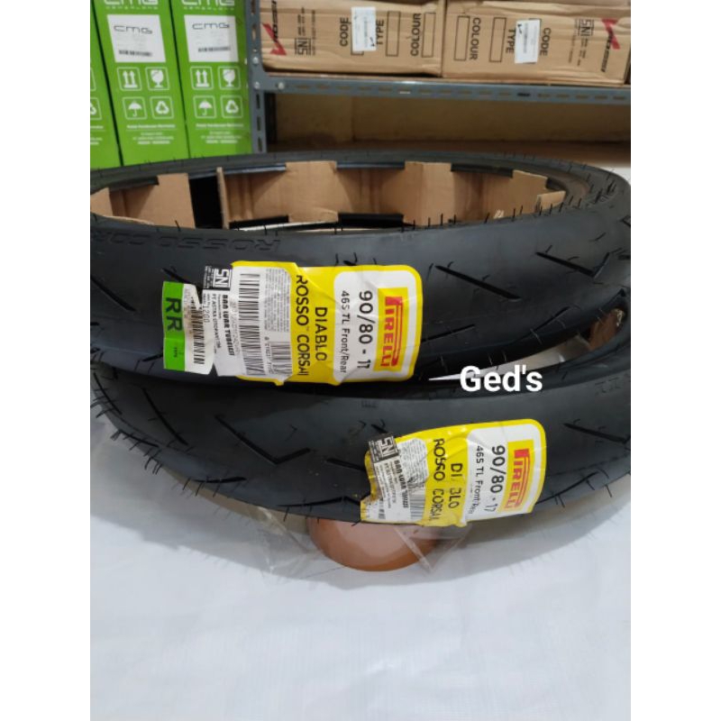 Ban Luar PIRELLI diablo rosso corsa 2 ring 17 ring 14 ukuran 90/80-14 90/80-17 100/80-17 110/70-17