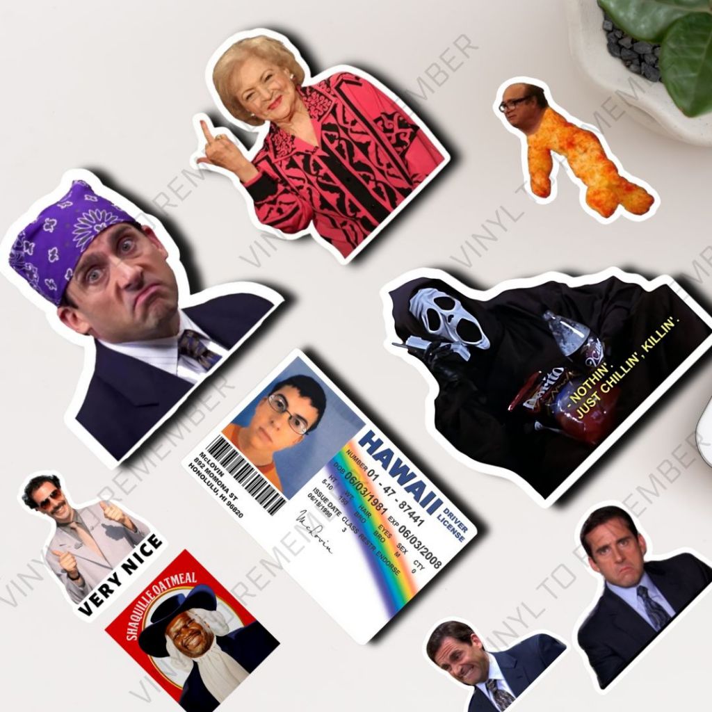 

Stiker Meme Sticker Pack Lucu Funny Vintage Aesthetic McLovin Parody Isi Banyak Aksesoris Laptop Helm Tumblr