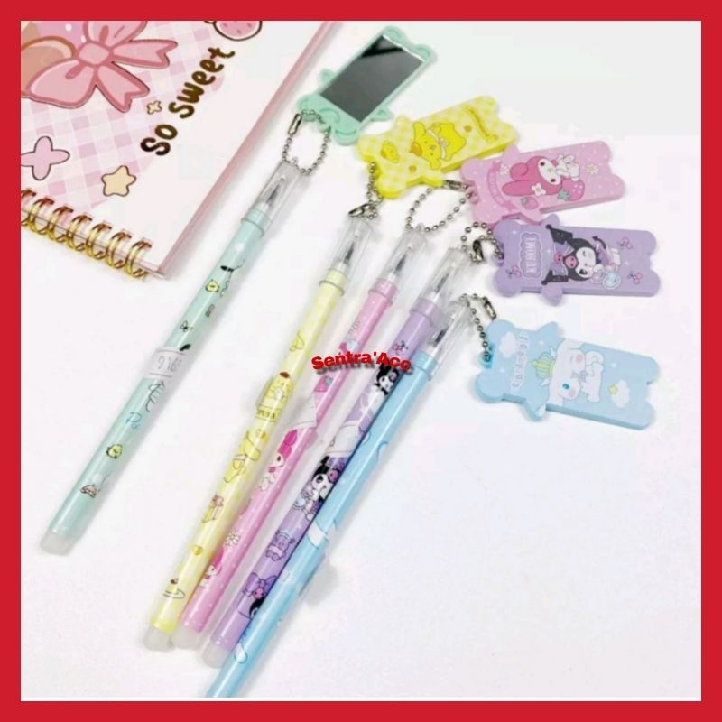 

Pulpen Sanrio Cermin Pulpen Gantungan Kaca Pulpen Kuromi Pen Kaca Kuromi Pulpen Gel Skateboard