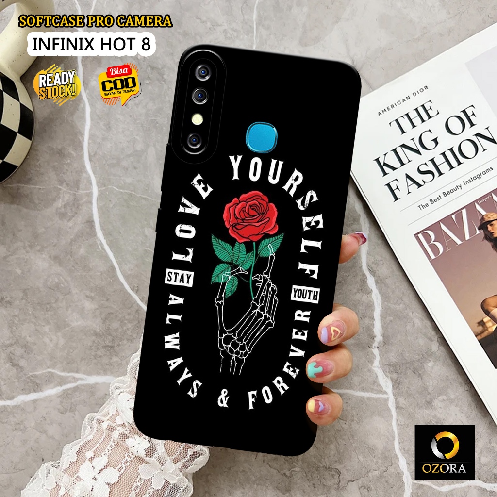 Case Infinix Hot 8 Terbaru - OZORA - Fashion Case Bunga - Casing Hp Infinix Hot 8 - Softcase Infinix