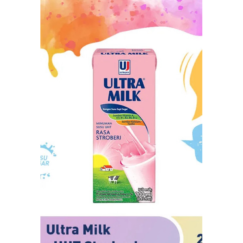 

Susu Ultramilk Stawberry 200ml