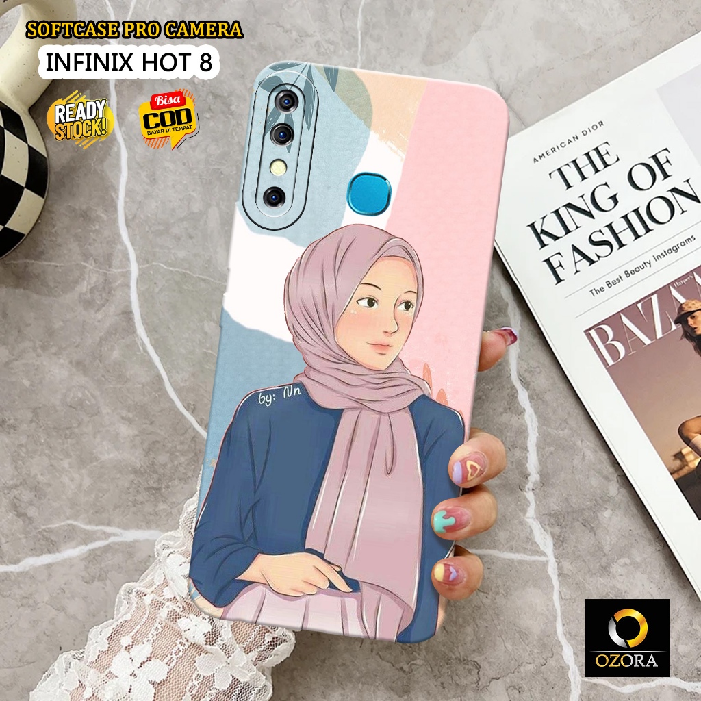 Case Infinix Hot 8 Terbaru - OZORA - Fashion Case Hijab - Casing Hp Infinix Hot 8 - Softcase Infinix