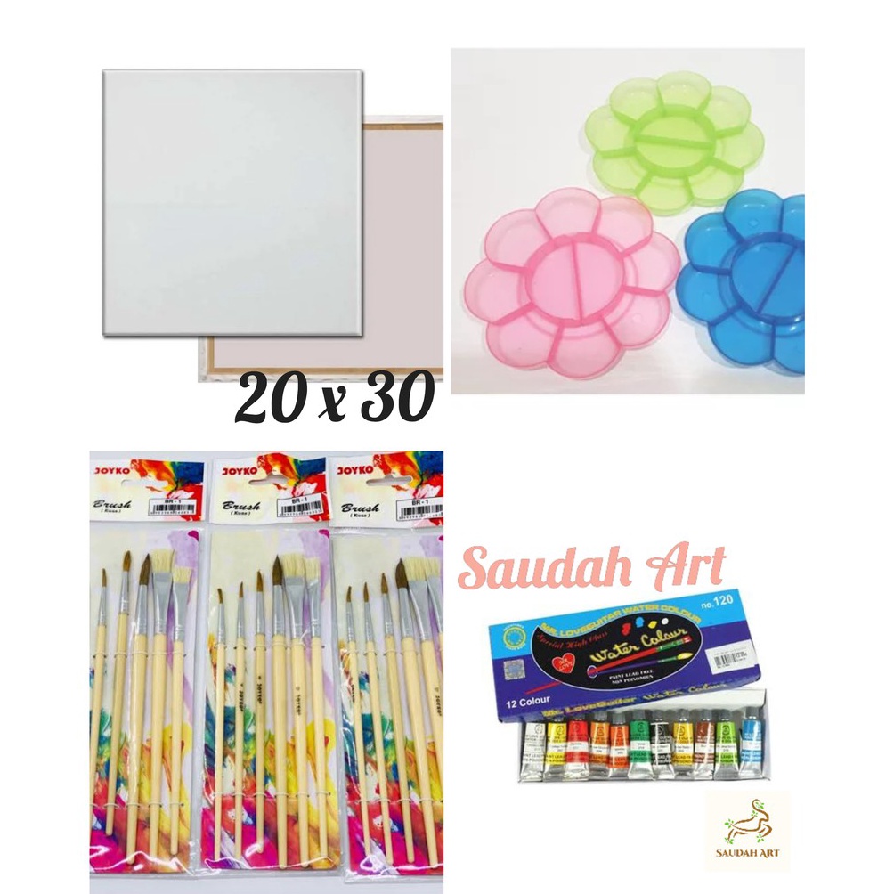 

HEBOH Paket Kanvas Lukis kanvas 2x3kuaspaletcat air