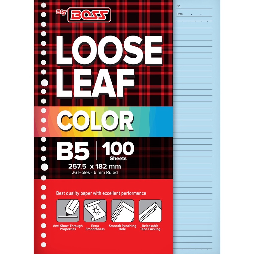 

KI3 BigBoss Loose Leaf B5 1 Lembar Blue BBO LL 1 B5 18