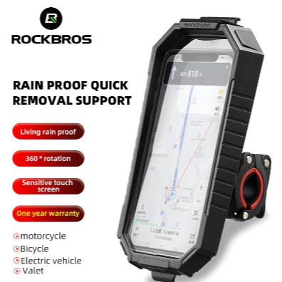 Rockbros Phone Holder Motor Sepeda Waterproof Touchscreen Bag 22001